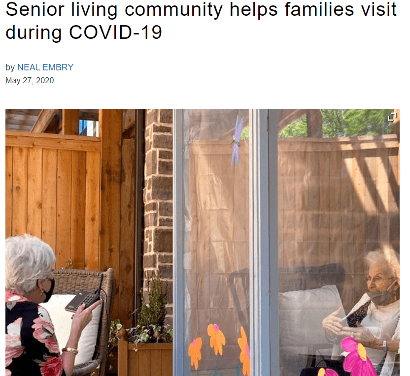helping families visit during the pandemic