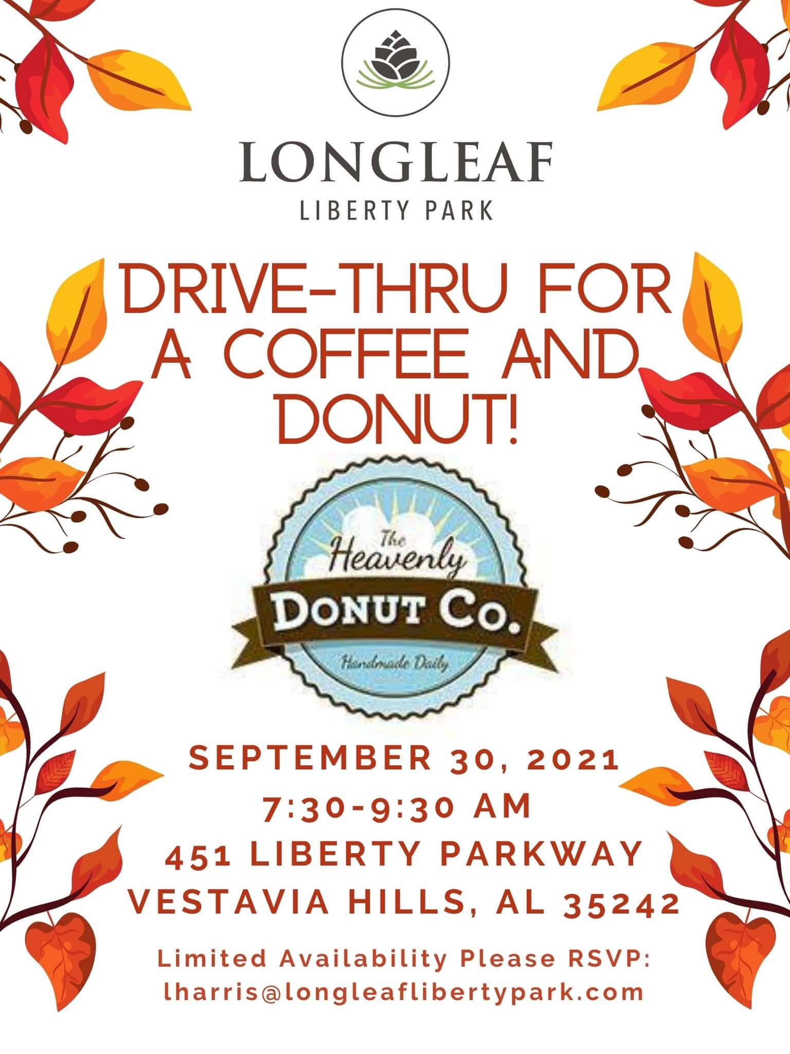 drive thru for coffee and donut flyer